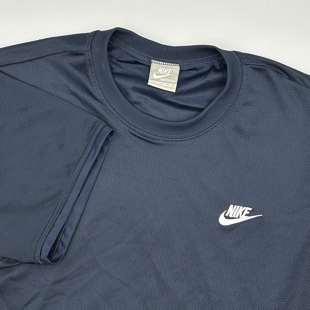 Nike Sportswear Pack Navy Blue Shirt Men's Medium Mesh w Inside Lining